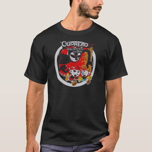 Cuphead Mugman Don't Deal with The Devil 2017 Tシャツ (正面)