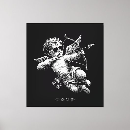 Cupi of Love B&W キャンバスプリント (正面)