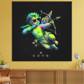 Cupi of Love Neon キャンバスプリント (インサイチュ (リビング))