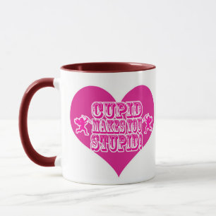 Cupidがバレンタインロゴおもしろいを愚かにする マグカップ