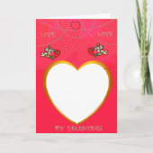 Cupidとハートフレーム写真カードの追加 シーズンカード (正面)