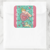 CUPIDのハートバレンタインデスティッカーシート スクエアシール (バッグ)