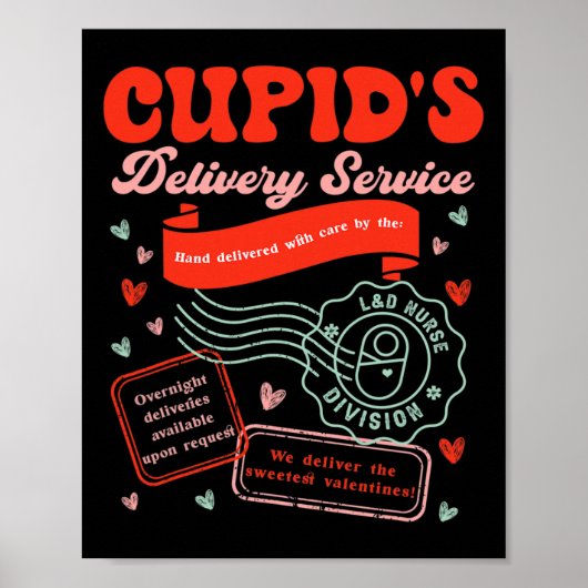 Cupidの配送サービスの労務および配送ナース ポスター (正面)