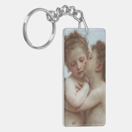 Cupid and Psyche as children - William Bouguereau キーホルダー (正面左)