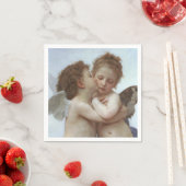 Cupid and Psyche as children - William Bouguereau スタンダードカクテルナプキン (インサイチュ)