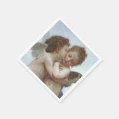 Cupid and Psyche as children - William Bouguereau スタンダードカクテルナプキン (角)