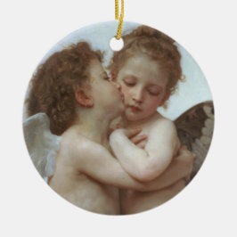 Cupid and Psyche as children - William Bouguereau セラミックオーナメント