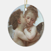 Cupid and Psyche as children - William Bouguereau セラミックオーナメント (左)