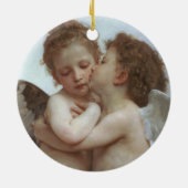 Cupid and Psyche as children - William Bouguereau セラミックオーナメント (裏面)