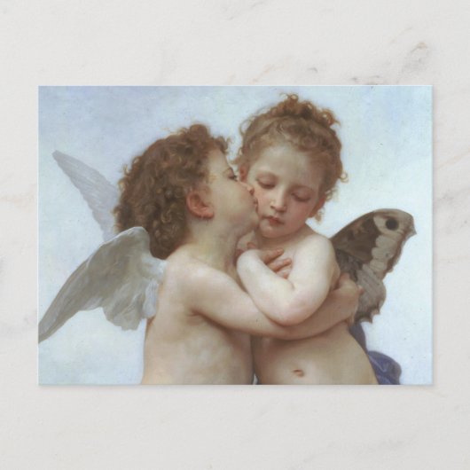 Cupid and Psyche as children - William Bouguereau ポストカード (正面)