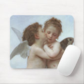 Cupid and Psyche as children - William Bouguereau マウスパッド (マウス)