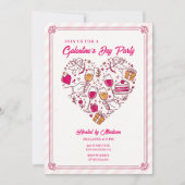 Cupid Angels Galentines Invitation Heart Design 招待状 (正面)