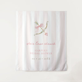 Cupid Arrow Love Struck Bridal Shower Welcome タペストリー