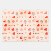 Cupid arrow with hearts valentine ラッピングペーパーシート (正面2)