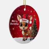 Cupid Baby Deer, Fawn, Doe, Reindeer🦌 🎄 セラミックオーナメント (右)