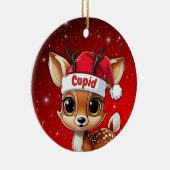 Cupid Baby Deer, Fawn, Doe, Reindeer🦌 🎄 セラミックオーナメント (右)