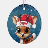 Cupid Baby Deer, Fawn, Doe, Reindeer 🦌🎄 セラミックオーナメント (左)