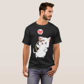 Cupid Cat  Matching Couple Valentines Day Kitten Tシャツ (正面フル)