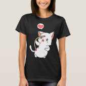 Cupid Cat  Matching Couple Valentines Day Kitten Tシャツ (正面)