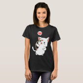 Cupid Cat  Matching Couple Valentines Day Kitten Tシャツ (正面フル)