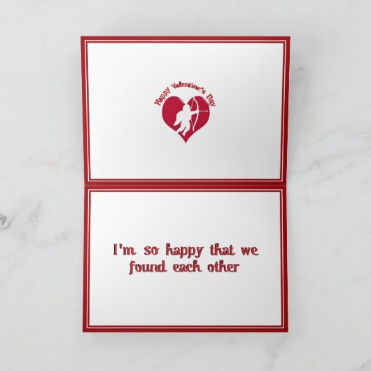 Cupid for Valentine's Day シーズンカード (内部)