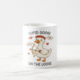 Cupid Goose On The Loose – Cute Valentine Goose コーヒーマグカップ