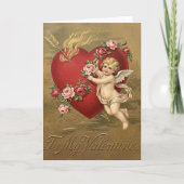 Cupid Heart Valentine Card カード (正面)