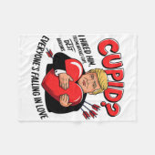 Cupid I Hired Him Tremendous Guy Best Arrows Trump フリースブランケット (正面(横))