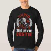 Cupid Is My Bestie Forever Tradition Valentines Tシャツ (正面)