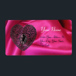 CUPID LACE HEART,FUCHSIA SILK CLOTH pink black<br><div class="desc">Elegant and cool cupid lace heart with silk effects . Design and digital graphic elaboration in vintage style by Bulgan Lumini (c) .Easy to customize with your own text as a announcement card / place cards / save-the-date cards / thank you cards / , bridal showers, birthdays, parties, engagement showers,...</div>