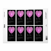 CUPID LACE HEART,pink purple ラベル (フルシート)