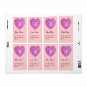 CUPID LACE HEART,pink purple ラベル (フルシート)