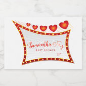 Cupid Little Secret Valentine Baby Shower Welcome スパークリングワインラベル (シングルラベル)