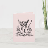Cupid Note Card 4" x 5.6" カード (正面)