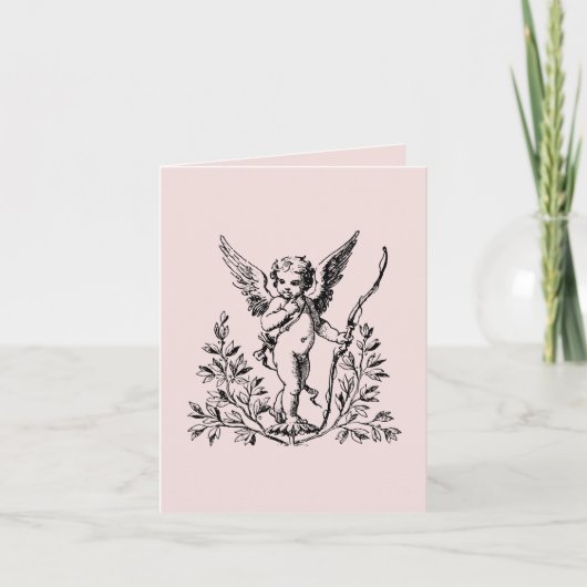 Cupid Note Card 4" x 5.6" カード (正面)