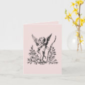 Cupid Note Card 4" x 5.6" カード (黄色い花)