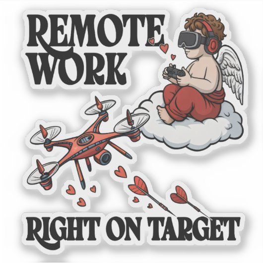Cupid Remote Work, Valentine’s Day シール (正面)