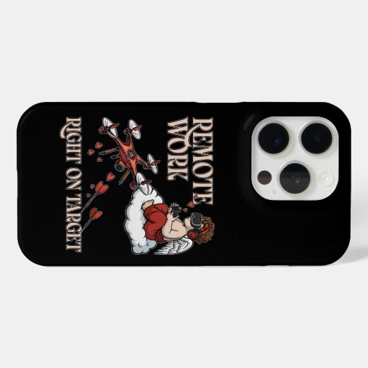 Cupid Remote Work, Valentine’s Day Case-Mate iPhoneケース (裏面 (横))