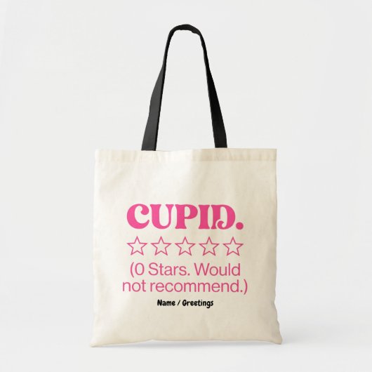 Cupid Review 0 Stars Would Not Recommend Funny  トートバッグ (正面)