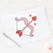 Cupid’s Bow and Arrow of Love – Cute Valentine Ill スクエアシール (封筒)