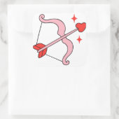 Cupid’s Bow and Arrow of Love – Cute Valentine Ill スクエアシール (バッグ)