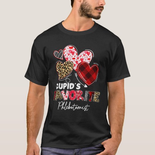 Cupid s Favorite Phlebotomist Valentine Phlebotomy Tシャツ (正面)