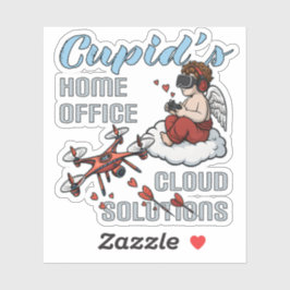 Cupid’s Home Office, Drone Valentine’s Day シール
