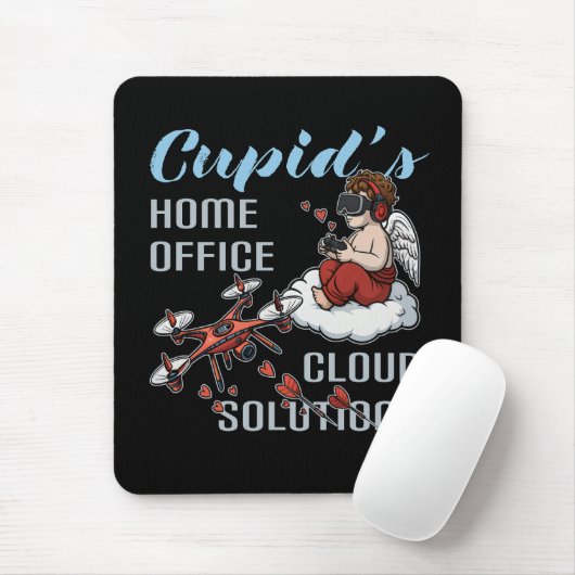Cupid’s Home Office, Drone Valentine’s Day マウスパッド (マウス)