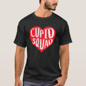 Cupid Squad Heart Funny Best friend Group Valentin Tシャツ (正面)