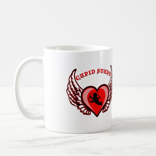 Cupid Stunt Offensive Valentines Day コーヒーマグカップ (左)