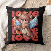 Cupid Teddy Bear – Valentine’s Day Love クッション (ブランケット)