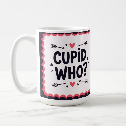 Cupid who? Stylish valentine's  コーヒーマグカップ (左)