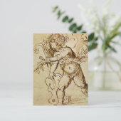 Cupid with a Violin by Domenico Campagnola ポストカード (スタンド正面)
