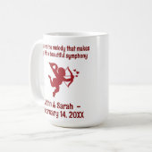 CUPID You are the melody that makes my life a beau コーヒーマグカップ (正面左)